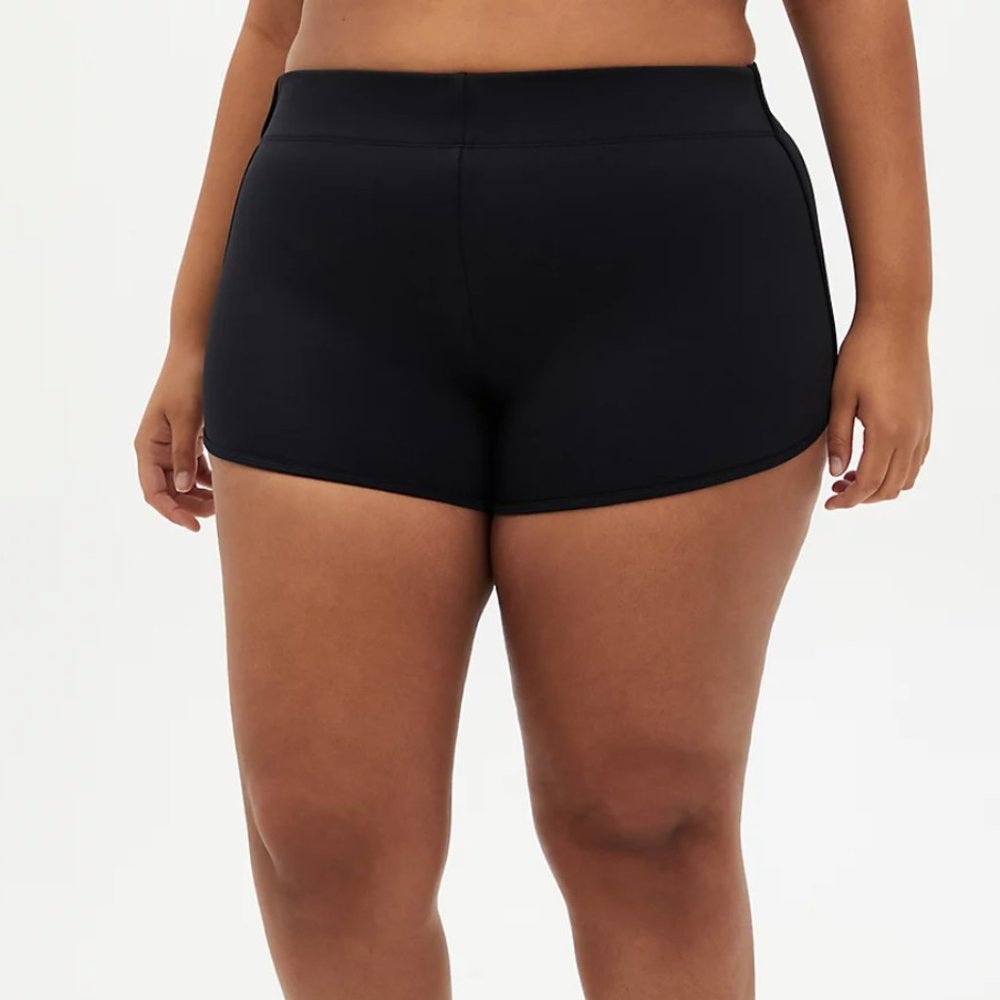Torrid BLACK DOLPHIN HEM SWIM SHORT
